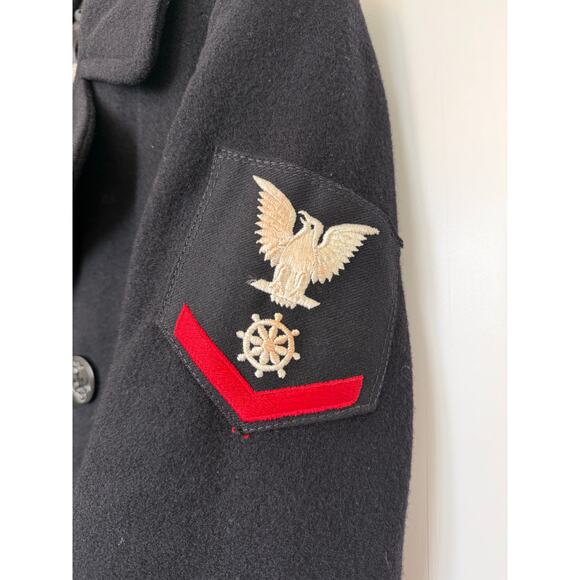 Vintage US Navy wool peacoat 36S - Picture 3 of 9